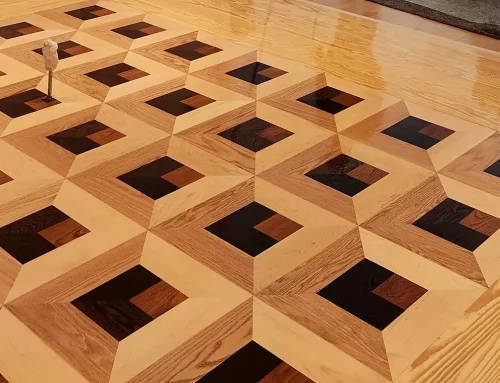 Diseño e instalación de baldosa de parquet macizo 3D en Pozuelo