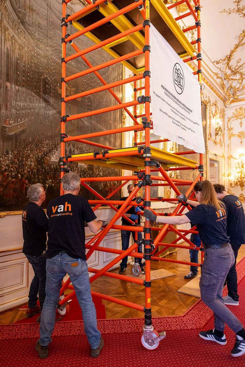 Restauración del Salón de Ceremonias de Schönbrunn con trabajos de conservación