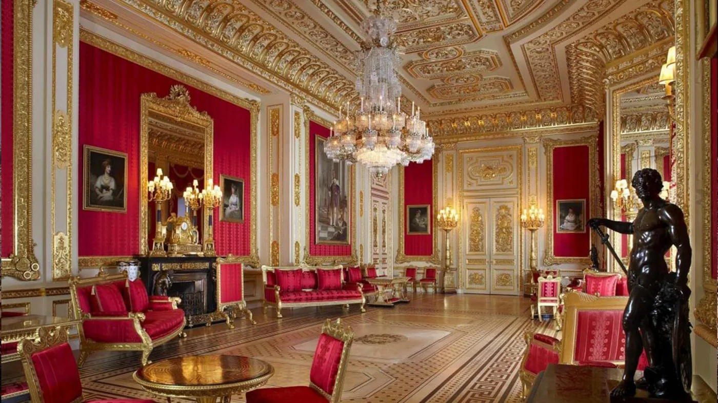 Parqué reconstruido del Castillo de Windsor tras el incendio de 1992