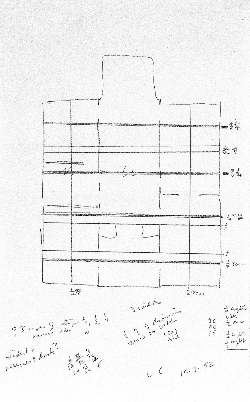 Boceto del parquet de Donald Judd