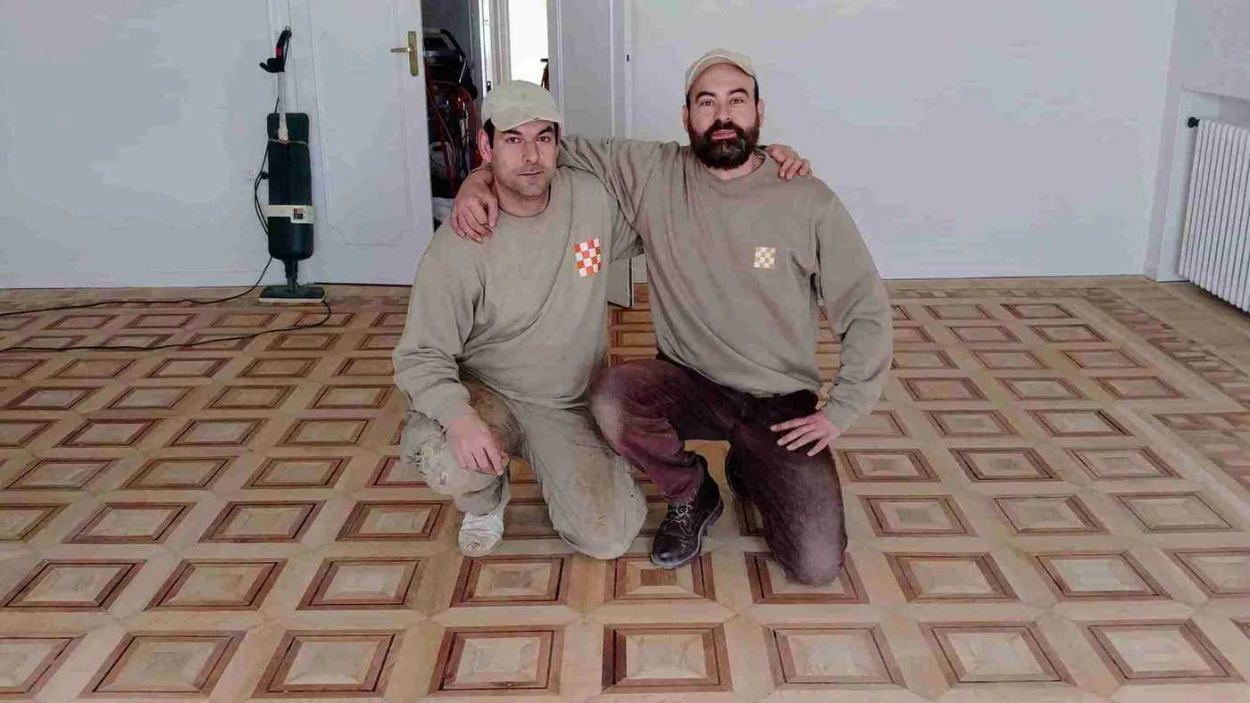 Parquet de roble macizo restaurado