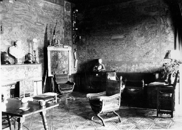 Sala del Gran Duque de Alba en el Palacio de Liria con solado de casetones geométricos